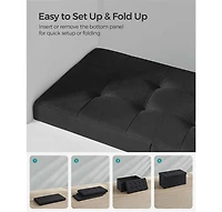 Slickblue Round 30 Inch Storage Ottoman with Lift-Top Flipping Lid Design