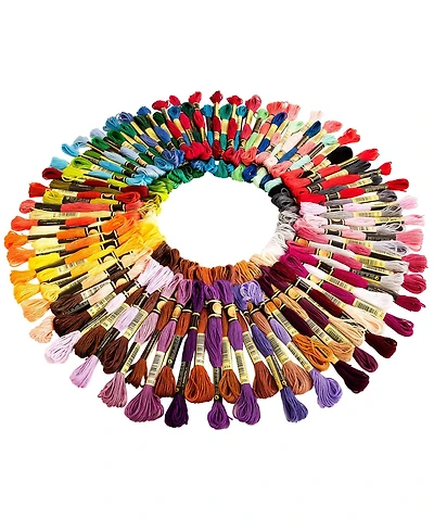 Gnuadz 100 Colors Embroidery Thread Skeins Floss Bracelets Kit