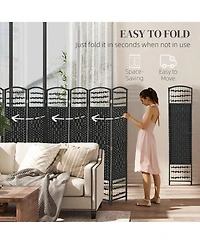 Homcom Panel Room Divider, Folding Screen, 5.6