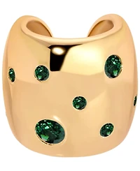 Ettika 18k Gold-Tone Crystal Chunky Cuff Earrings