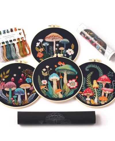Gnuadz 4pieces Embroidery Starter Kit Adult Beginner Diy Cross Stitch Patterns