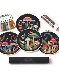 Gnuadz 4pieces Embroidery Starter Kit Adult Beginner Diy Cross Stitch Patterns