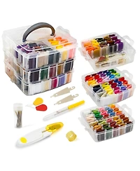 Gnuadz 187pieces Embroidery Floss Cross-stitch Thread Kit Tailoring Tools Friendship Bracelets Sewing Handicraft Diy