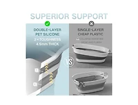 Aronkl Collapsible Bpa Free Pet Bathtub with Drain Plug for Small to Medium Dogs and Cats
