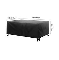 Sugift Patio Furniture Cover 126x63x28 in Rectangular Waterproof Outdoor Sofa Cover