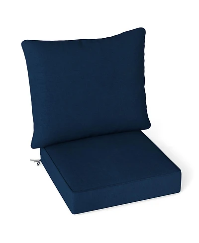 Gouun Deep Seat Outdoor Patio Chair Cushion Pad Set with Rope Tie Belts