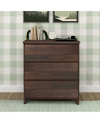 Max & Lily Solid Wood Modern Farmhouse 3 Drawer Dresser.