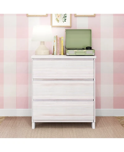 Max & Lily Solid Wood Modern Farmhouse 3 Drawer Dresser.