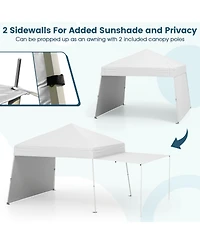 Gouun 14 x 9.2 feet Pop-Up Canopy Tent with 2 Convertible Sidewalls and Awning