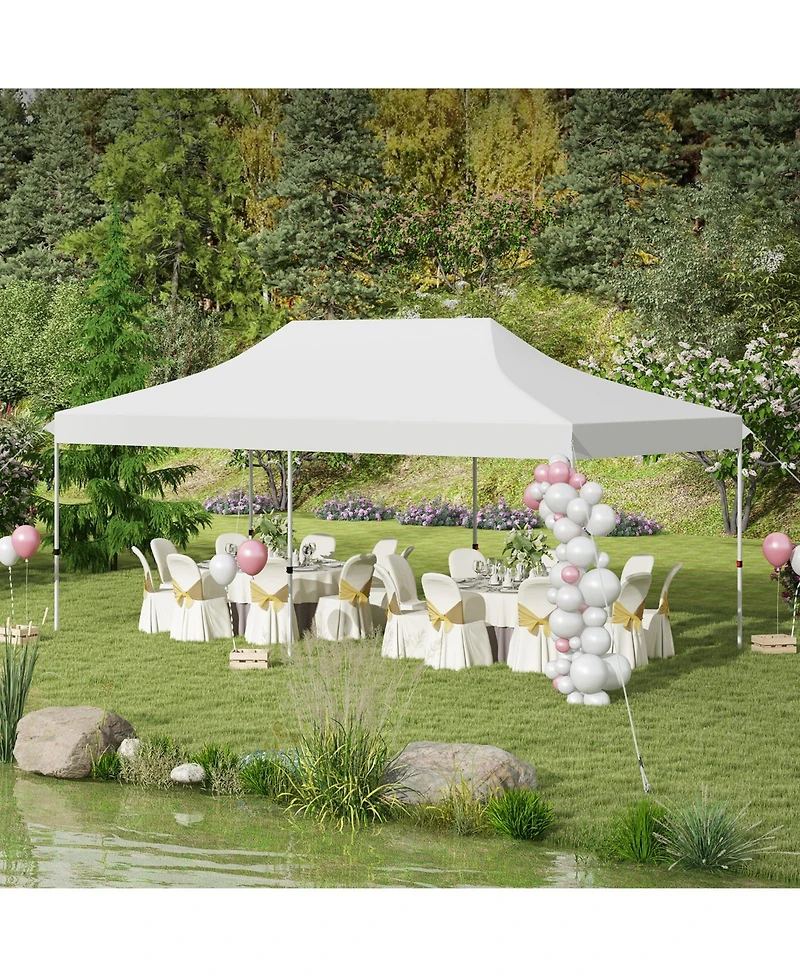 Gouun 10 x 20 feet Pop-Up Canopy Tent with 3-Level Height Adjustment and Carry Bag