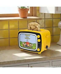 Uncanny Brands Peanuts Retro Tv Toaster with Light Up Frame