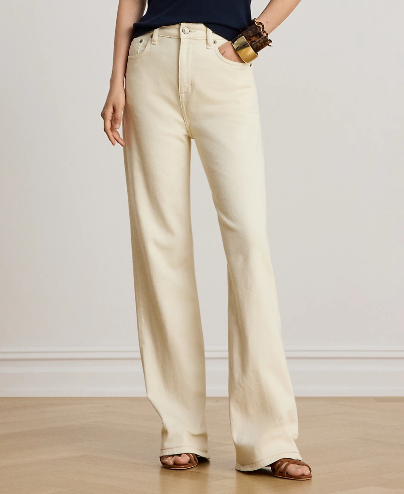 Lauren Ralph Petite High-Rise Straight Leg Jeans