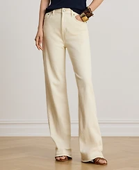 Lauren Ralph Petite High-Rise Straight Leg Jeans
