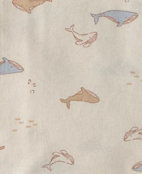 Carter's Baby Boys' Whale Receiving Blankets, 4-Pack
