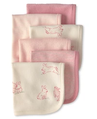 Carter's Baby Girls' Bunny Terry Washcloths, 6-Pack
