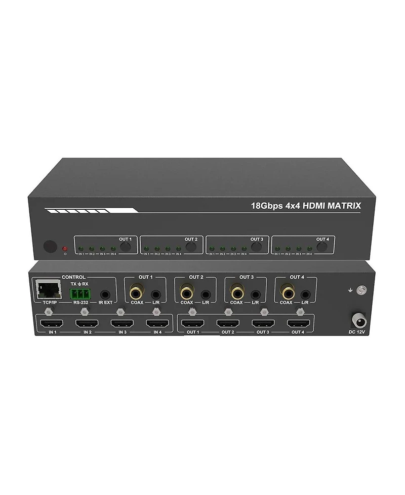 Dvdo 4x4 4K Hdmi 18Gbps Matrix Switcher with Audio Outputs