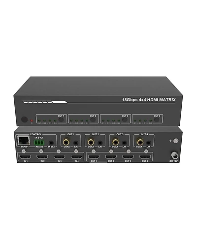 Dvdo 4x4 4K Hdmi 18Gbps Matrix Switcher with Audio Outputs