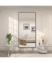 Apmir 72" x 32" High-Strength Tempered Glass and Aluminum Alloy Framed Wall Decor Bathroom Vanity Mirror