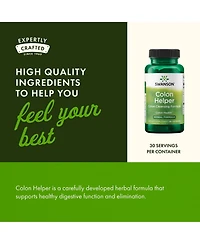 Swanson Colon Helper Digestive Health, Vervain, Goldenseal Root and Slippery Elm Bark, Healthy Eliminations, 60 Capsules, 1 Pack