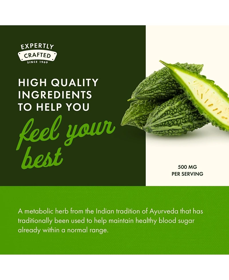 Swanson Full Spectrum Bitter Melon Momordica 500 Milligrams 60 Capsules