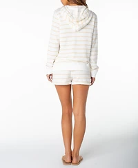 Roxy Women's Perfect Wave Striped Zip-Up Hoodie