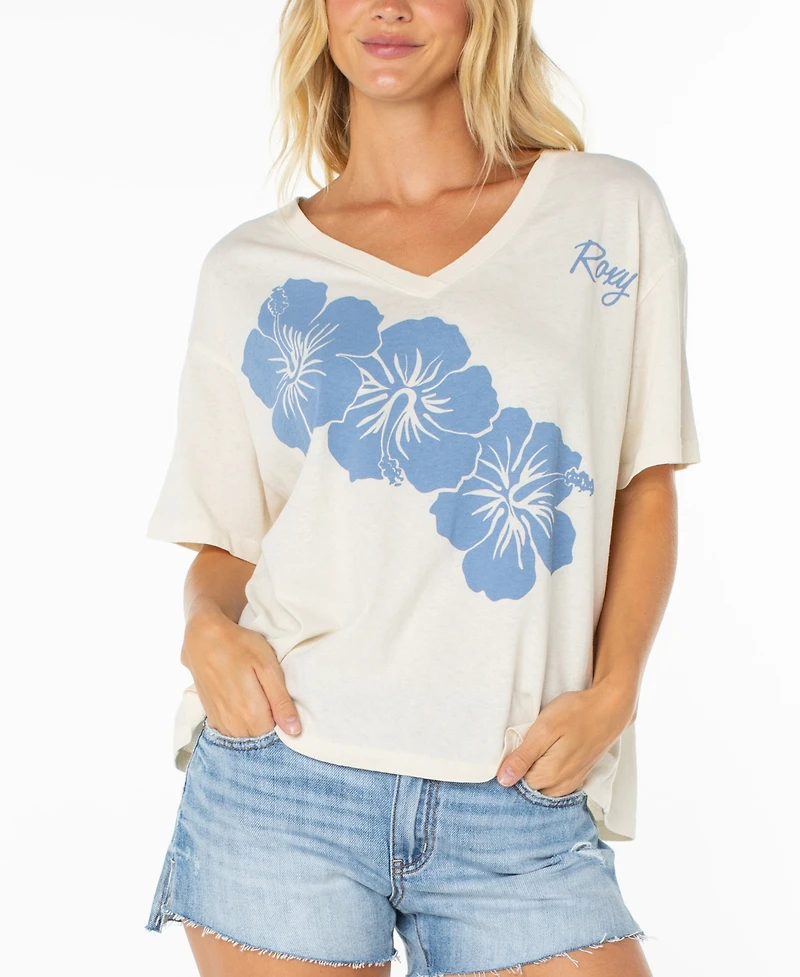 Roxy Women's Oversized V-Neck T-Shirt