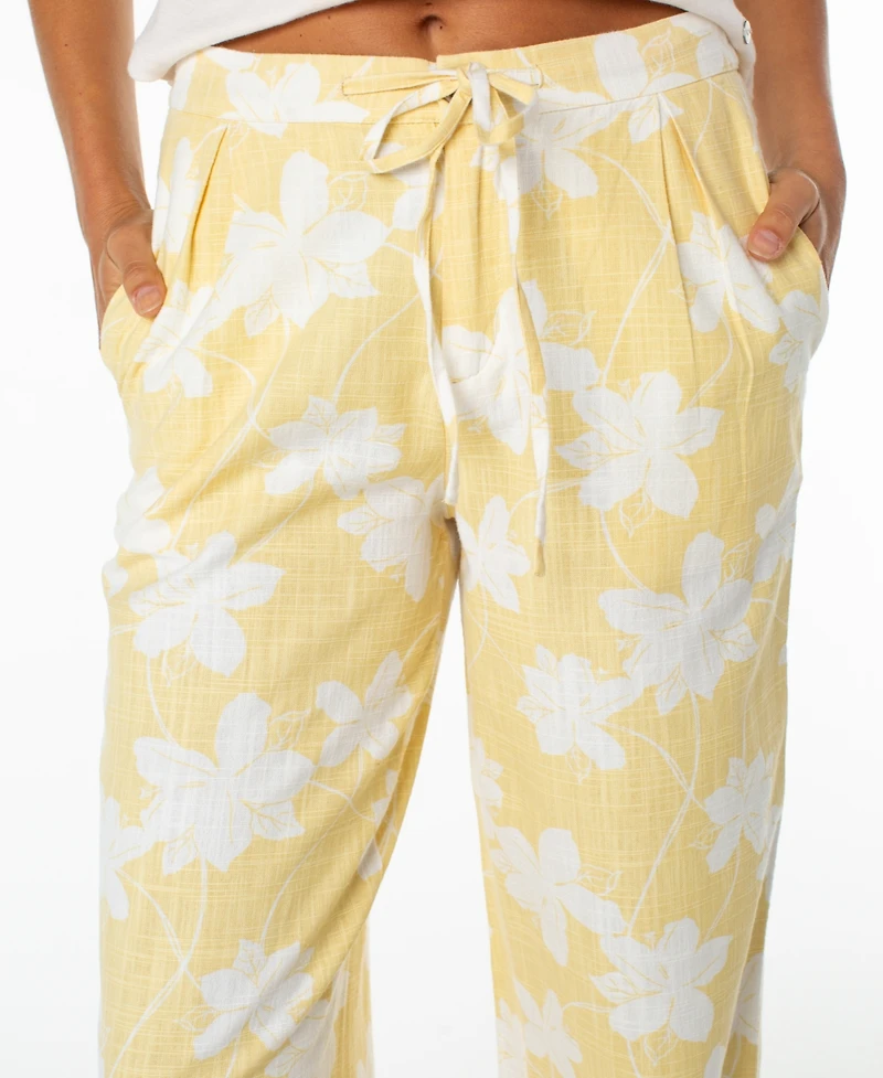Roxy Women's Mavericks Pinstripe Relaxed-Fit Trouser Pants