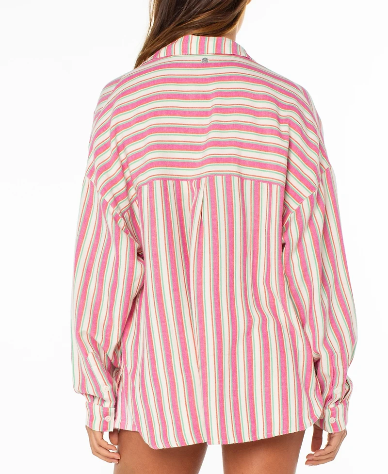 Roxy Women's Lets Get Away Striped Shirt