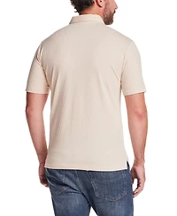 Weatherproof Vintage Men's Diamond Textured Polo Shirt