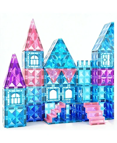 Gnuadz 102pcs Magnetic Tiles Princess Castle Building Toys Kids Gifts