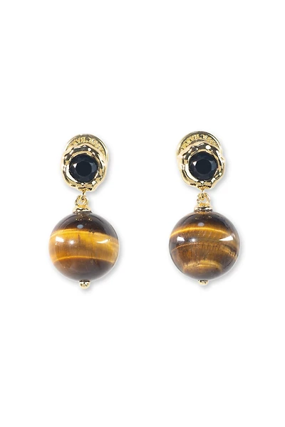 Classicharms Morgan Tiger's Eye Beaded Earrings