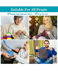Gnuadz Yarn For Crocheting Soft Knitting Crafts Multicolor Skeins Diy Handicraft Scarves Gift Beginners Adults 15x20g