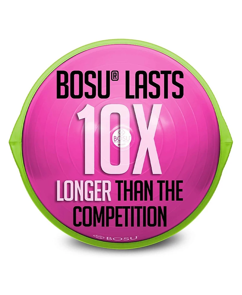 Bosu 72-10850 Home Gym Equipment The Original Balance Trainer 65 cm Diameter, Pink and Lime Green