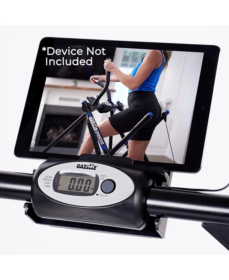 Gazelle Sprinter Low Impact Exercise Machine with Grip Pulse Fitness Tracker
