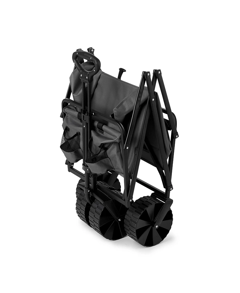 Seina 150lb Capacity Collapsible Steel Frame Outdoor Utility Wagon Cart