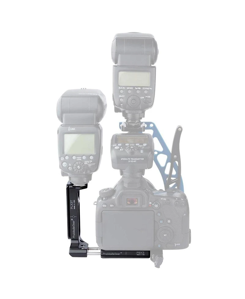 ProMediaGear PLX3T Universal 3" L-Bracket/L-Plate for Cameras with Articulating Lcd Screens