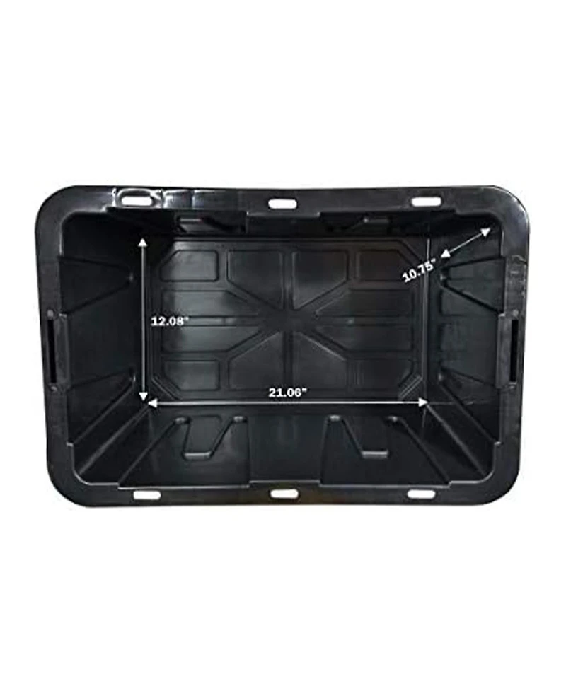 Homz 15 Gallon Durabilt Home Storage Container w/Snap Lid, Black/Yellow(2 Pack)