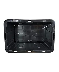 Homz 15 Gallon Durabilt Home Storage Container w/Snap Lid, Black/Yellow(2 Pack)