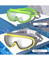 Gnuadz Swim Goggles Wide View Anti-fog Mirrored Lens 2-Pack