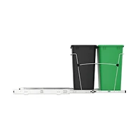 Rev-a-shelf Double Pullout Trash Can 35 qt. for Kitchen, Green, Rv-18KD-1918C-S