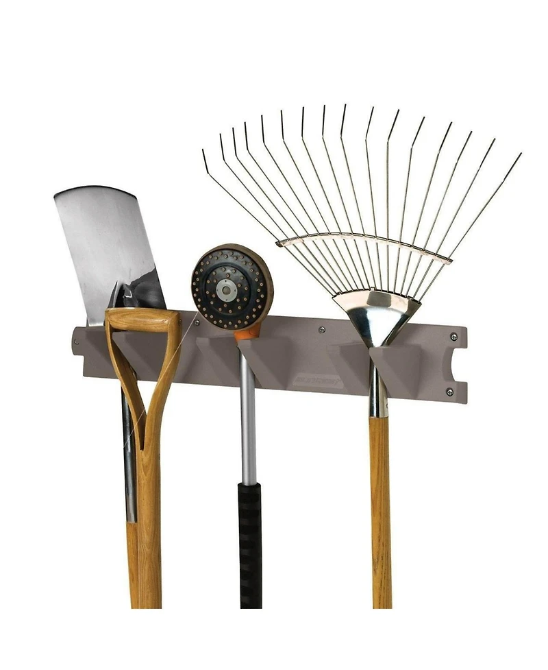 Suncast 2 Foot Wall Mount Long Handled Garden Tool Hanger Organizer (2 pack)