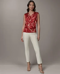 Donna Karan New York Women's Faux Wrap V-Neck Top