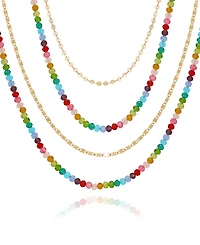 Guess Rainbow Multi Layered Beaded Necklace