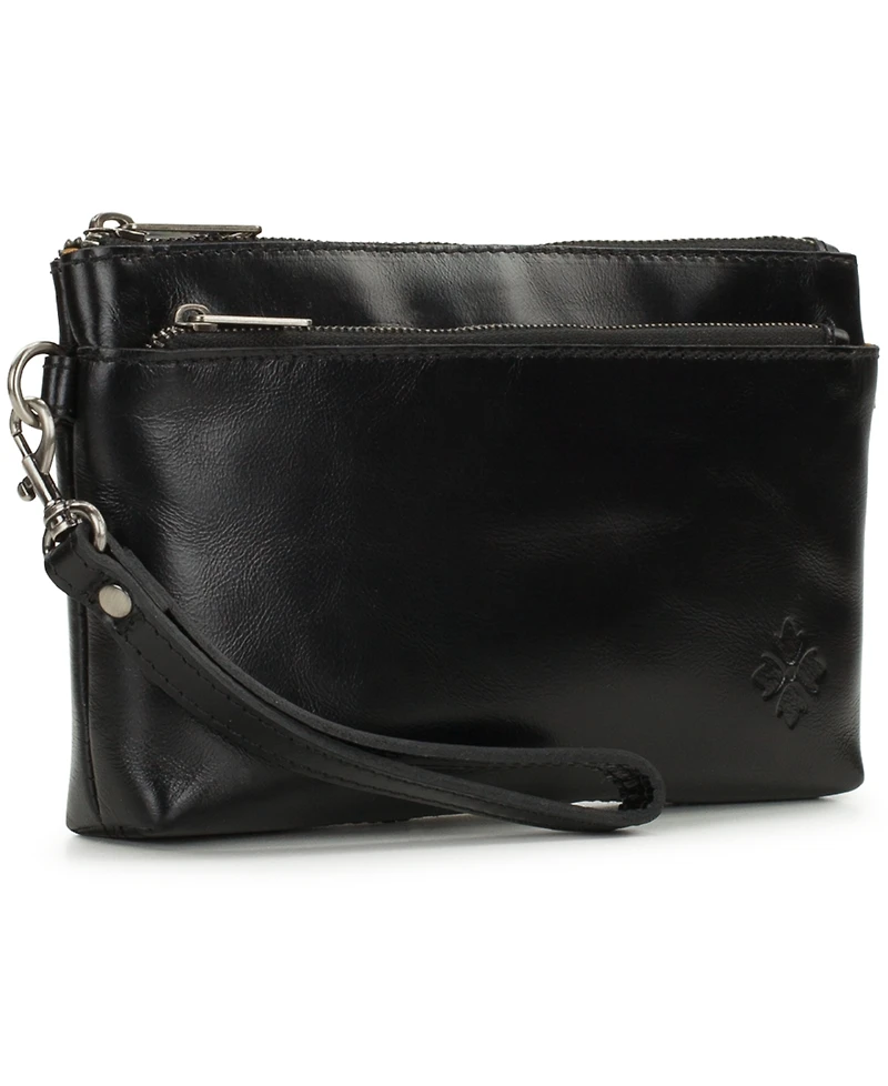 Patricia Nash Mignon Small Leather Wristlet Crossbody Handbag