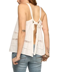 Lucky Brand Women's Square Neck Lace Trim Tank Top