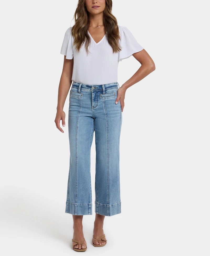 Nydj Petite Teresa Wide-Leg Ankle Jeans with Lift Tuck Technology