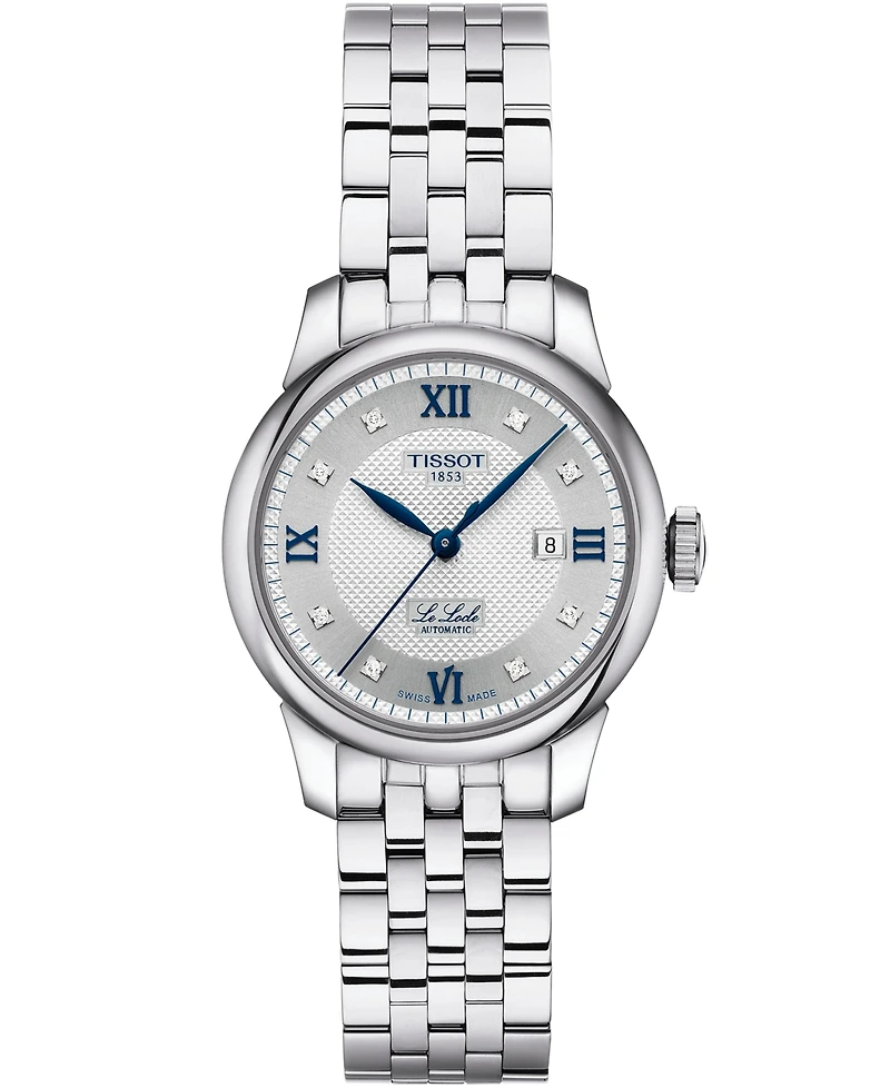 Tissot Women's Swiss Automatic Le Locle Diamond Accent Stainless Steel Bracelet Watch 29mm