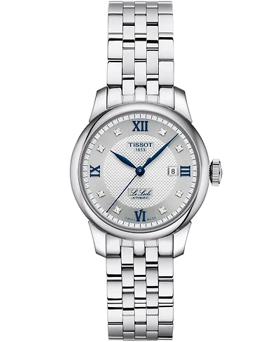 Tissot Women's Swiss Automatic Le Locle Diamond Accent Stainless Steel Bracelet Watch 29mm