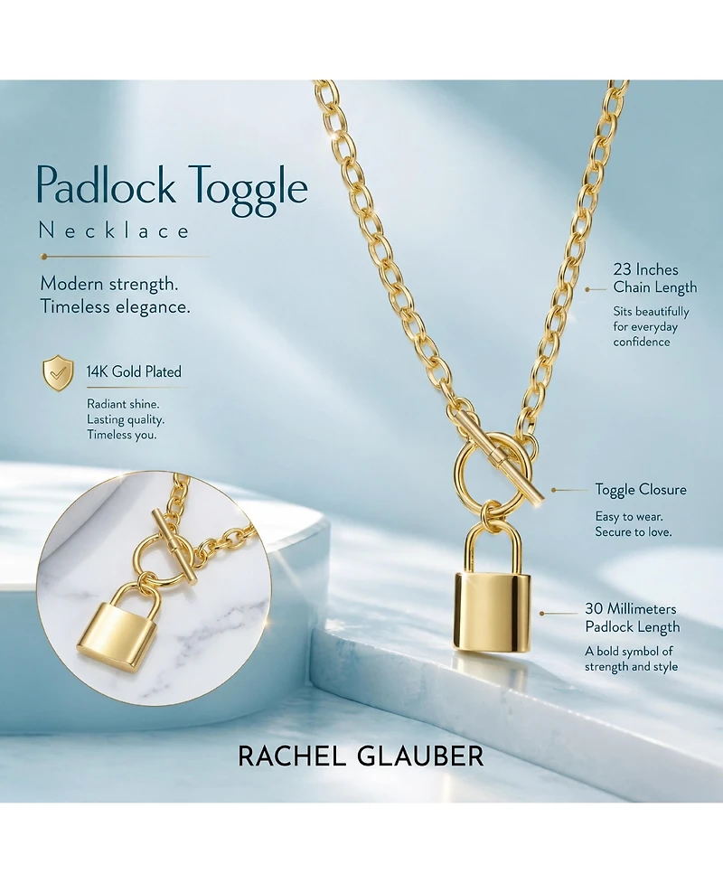 14K Gold Plated Locket Charm Necklace