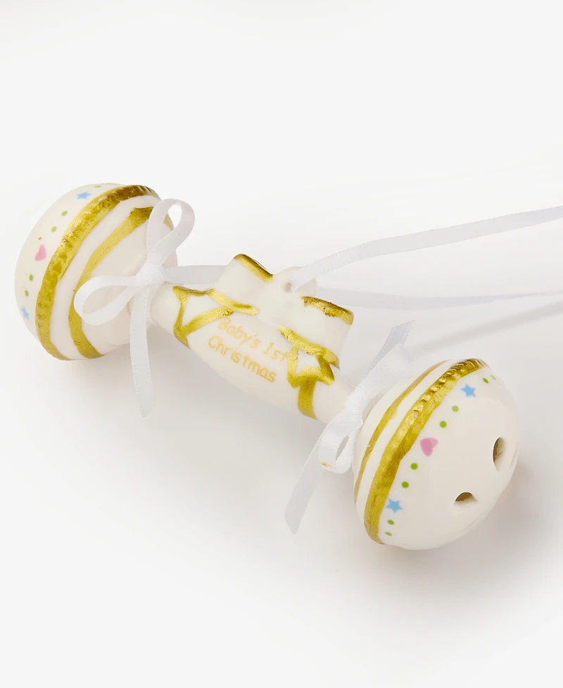 Holiday Lane Baby's First Rattle Toy Ornament, Macy's Exclusive
